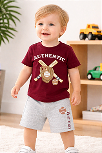 Conjunto Infantil Masculino Camiseta e Bermuda – Estilo Esportivo