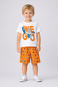 Conjunto Infantil Masculino Marisol Play – Camiseta + Bermuda Tactel