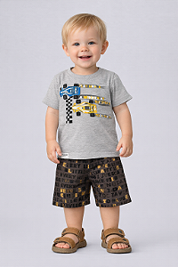 Conjunto Infantil Masculino Fakini – Camiseta + Bermuda