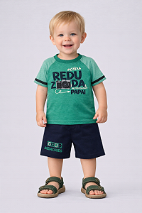 Conjunto Infantil Masculino Angerô – Camiseta + Bermuda
