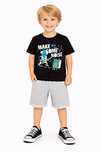 Conjunto Infantil Masculino Marisol Play 🎸🖤