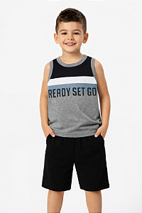 Conjunto Infantil Masculino Regata e Bermuda