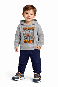 Conjunto Infantil Menino Moletom com Capuz – Fakini
