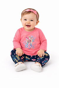 Conjunto Bebê Menina Elian – Blusa Manga Longa + Legging Floral