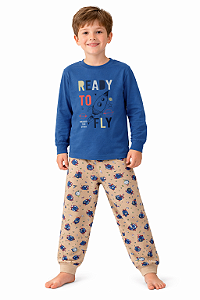 Pijama Infantil 100% Algodão - Brilha no Escuro