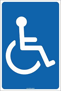 Placa de acessibilidade cadeirante
