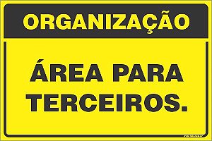 Placa de organização área para  empilhadeira elétrica.