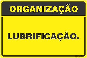 Placa de organização lubrificação.