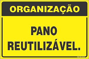Placa de organização pano reutilizável