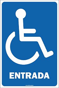 Placa de acessibilidade entrada com acessibilidade para cadeirante