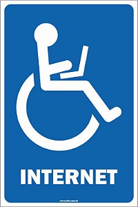 Placa de acessibilidade acessibilidade com internet