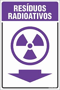 Placa de coleta de resíduos radioativos