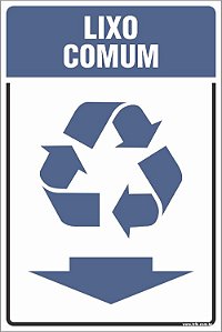 Placa de coleta de lixo  comum