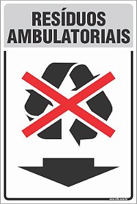 Placa de coleta de resíduos ambulatoriais