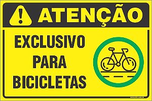 Placa de condomínio exclusivo para bicicletas