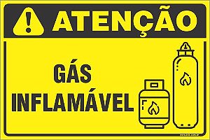 Placa de condomínio gás inflamável