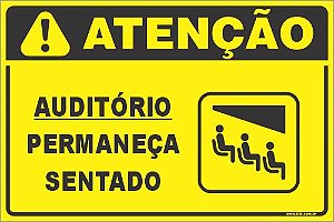 Placa de condomínio auditório permaneça sentado