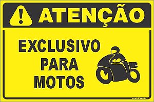 Placa de condomínio exclusivo  para motos