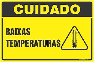 Placa de cuidado baixas temperaturas