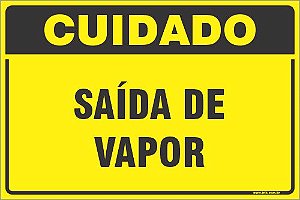 Placa de cuidado saída de vapor