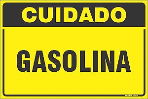 Placa de cuidado gasolina