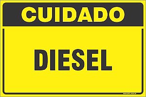 Placa de cuidado diesel