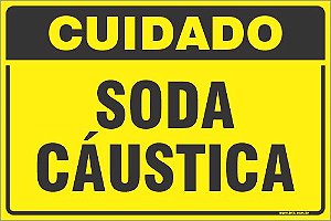Placa de cuidado soda  cáustica