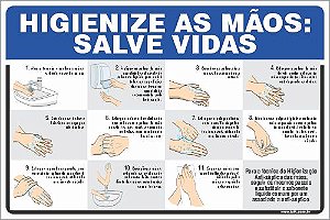Placa de higiene tecnicas de higienização das mãos