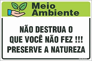 Placa de meio ambiente não jogue lixo neste local - Trik