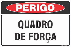 Placa de perigo quadro de força