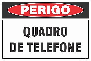 Placa de perigo quadro de telefone
