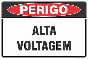 Placa de perigo alta voltagem