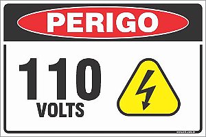 Placa de perigo 110 volts
