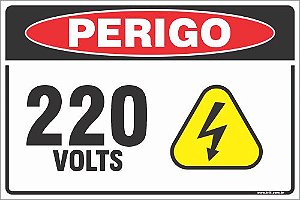 Placa de perigo 220 volts