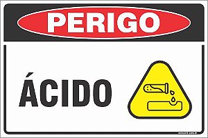 Placa de perigo ácido