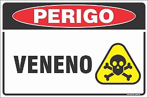 Placa de perigo veneno