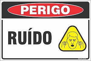 Placa de perigo ruído