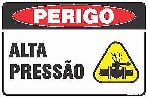Placa de perigo alta pressão