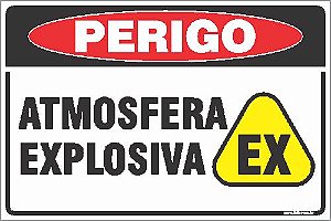 Placa de perigo atmosfera explosiva
