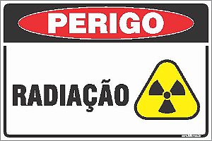 Placa de perigo radiação