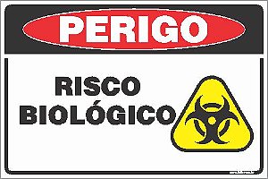 Placa de perigo risco biológico