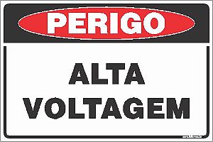 Placa de perigo alta voltagem