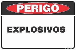 Placa de perigo explosivos