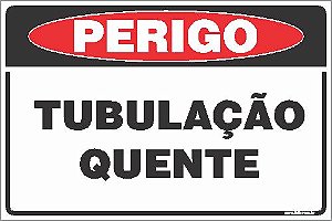 Placa de perigo tubulação quente