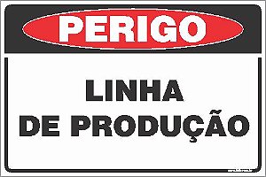 Placa de perigo linha de produção