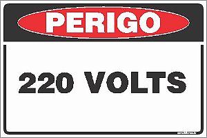 Placa de perigo 220 volts