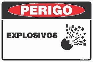 Placa de perigo explosivos