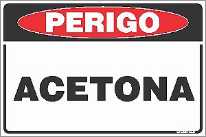 Placa de perigo acetona