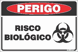 Placa de perigo risco biológico