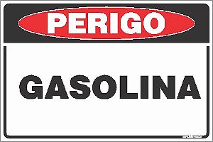 Placa de perigo gasolina